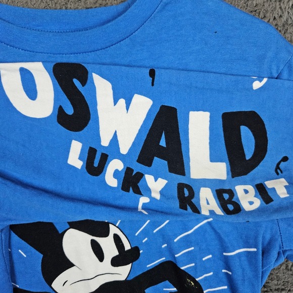 Disney Oswald‎ the Lucky Rabbit Sky Scrappers Blue Long Sleeve Shirt Size XS - Picture 4 of 9